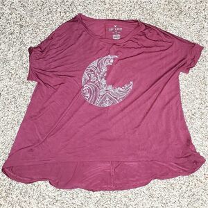 Soft & Sexy | Floral Crescent Moon Swing Shirt